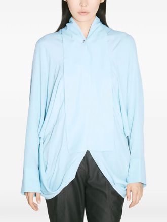 Kiko Kostadinov draped shirt - Blue