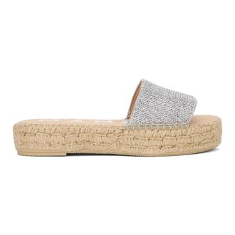 Maneb&igrave; Sliders, female, Gray, Size: 10 US Ciabatta Platform with Strap