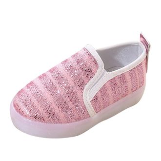 Generic Toddler Girls Boys Canvas Shoes On Light Up Shoes Casual Lazy For Infant Toddler Kid Shoes for Girls (Pink, 10.5 Little Kid)