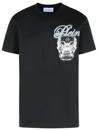 Philipp Plein Black Cotton T-Shirt