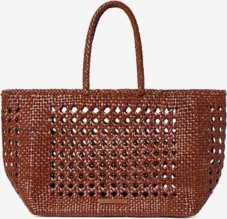 Loeffler Randall Luftig geflochtener Bast-Shopper Klara