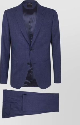 Ermenegildo Zegna tailoring suit flat front trousers notch lapel