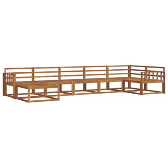 vidaXL Conjunto De Sof&aacute;s De Exterior 7 Pcs Natural Vidaxl