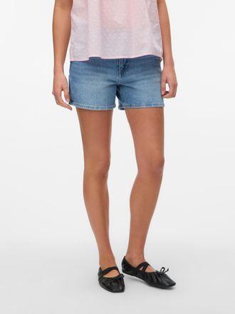 Vero Moda Jeansshorts VERO MODA VMTESS MR SHORT DNM SHORTS MIX GA NOOS, Damen, Gr. XL (42), N-Gr, blau (medium blau denim detail:ra3013), Denim/Jeans, Obermater