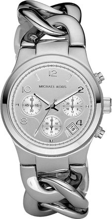 Michael Kors Runway Twist MK3149 Womens Stainless Steel Chronograph Watch 38 mm - Silver - One Size