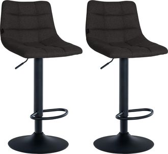 Clp Clp - Set De 2 Taburetes De Bar Jerry En Tela Negro Negro