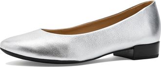 Marc Joseph New York Madison Flat Womens Flat Shoes Silver Metallic : 6.5 M, Leather