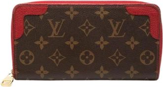 Louis Vuitton Pre-owned Wallets, female, Brown, Size: ONE SIZE Pre-owned Monogram Canvas Zip Around Wallet