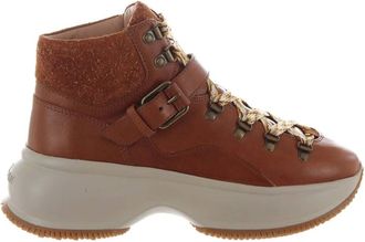 Hogan Womens Maxi I Active Ankles Boots In Brown