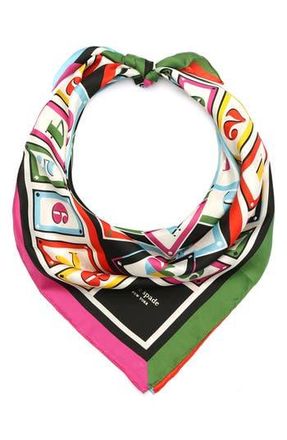 Kate Spade New York playing cards silk square scarf in Multi at Nordstrom Rack