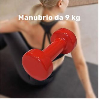 Trade Shop Trade Shop - Manubrio Singolo 9 Kg In Vinile Allenamento Esercizi Casa Palestra Workout Fit