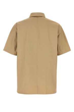 Givenchy Mens Beige Cotton Shirt Exterior: Camicie