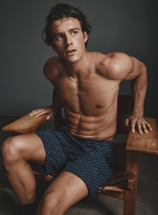 Le 31 Mens Patterned poplin pyjama short