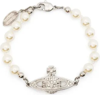 Vivienne Westwood Accessoires, Dames, Geel, ONE Size, Mini Bas Relief Armband