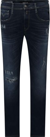 Replay Mens Anbass Slim-Fit Jeans in Blue Cotton - Size 31W/34L