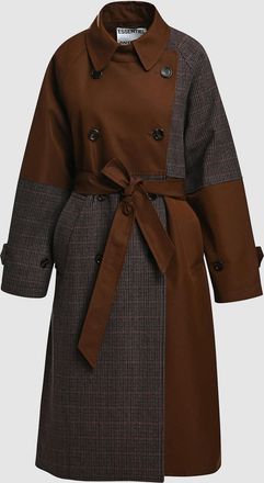 Essentiel Manteau Kagu Gris Brun