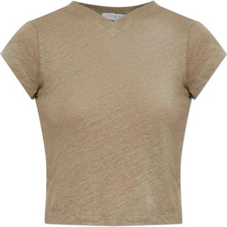 Iro Sybel T-Shirt - Dames - T-shirts - Groen - S - Linnen - Tops