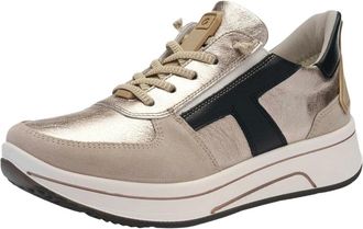 Ara Sapporo Sneaker - Dames - Schoenen - Beige - Maat: 38 EU Leer