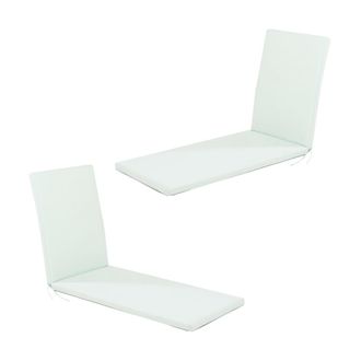 ED&Egrave;N JARD&Iacute; Pack 2 cojines de tumbona exterior repelente al agua verde claro