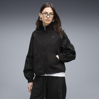 Puma Giacca con zip HER dal taglio morbido da donna, Abbigliamento, Nero, XXL