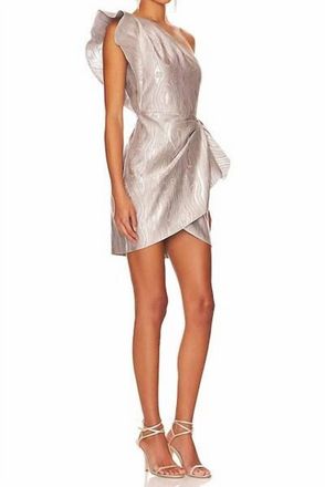 Saylor Womens Ann Woodgrain Dress In Silver