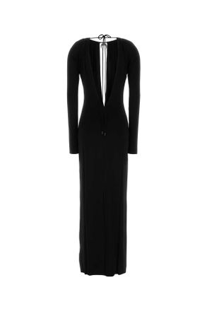 Marine Serre Womens Jersey Dress Black Viscose Elastane