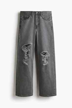 H&M Loose Fit Jeans in Vintage Gray at Nordstrom, Size 33 X 32