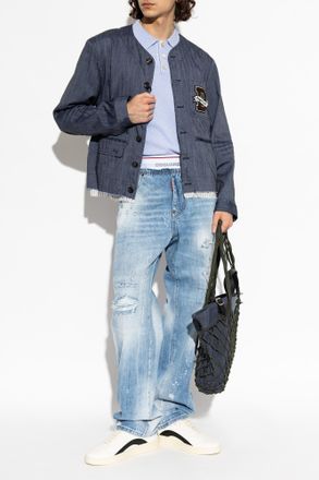 Dsquared2 Jeans With Vintage Effect, Mens, Blue