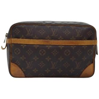 Louis Vuitton Vintage Clutches, unisex, Brown, ONE SIZE, Pre-owned Vintage Canvas Clutch