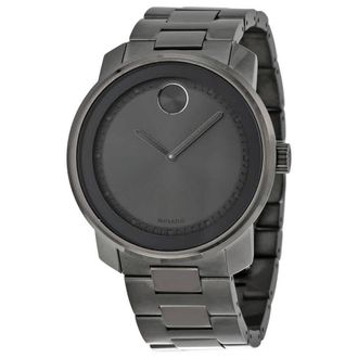 Movado Bold Grey Dial Grey Ion-plated Mens Watch 3600259