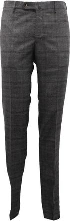 PT01 Geruite wollen broek super slim fit - Heren - Slim Fit Broeken - Grijs - 3XL - Wol - Broeken
