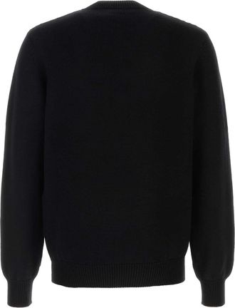 Fendi Mens Zucca Sweater Black Virgin Wool