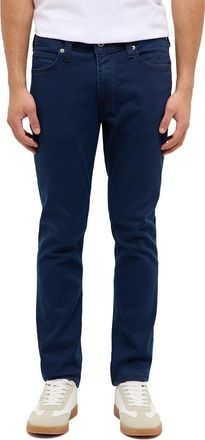 Mustang Slim-fit-Jeans MUSTANG Herren Style Boston K, Herren, Gr. 32, L&auml;nge 30, blau (980 dunkelblau), Denim/Jeans, 87% Baumwolle, 12% Polyester, 1% Elasthan,