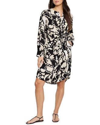 Nic+Zoe NIC+ZOE Petite Evening Petal Linen-Blend Blouse Dress