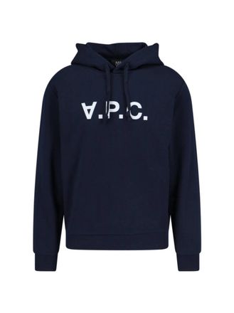 A.P.C. Logo Hoodie - Blue