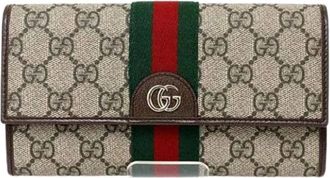 Gucci Pre-owned Wallets, female, Beige, Size: ONE SIZE Pre-owned Fabric Wallet