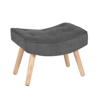 Koketto Home Reposapi&eacute;s tapizado gris oscuro y patas de madera