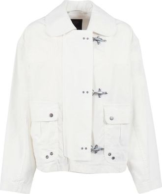 Fay Light Jackets, male, White, Size: XS Camicia M 3/4
