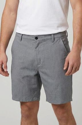 Burnside Cotton & Linen Blend Chino Shorts in Grey at Nordstrom Rack, Size 32