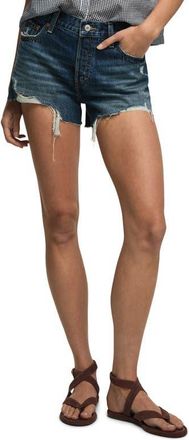 Lucky Brand High Waist Denim Mom Shorts in Hidden at Nordstrom, Size 25