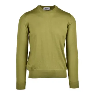 Alpha Studio Truien & Vesten, Heren, Groen, 2Xl, Wol, Pullover met ronde hals
