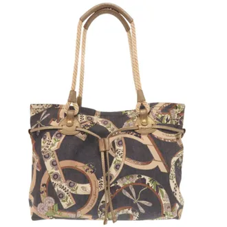 Ferragamo Multi-Color Canvas Tote Bag (Pre-Owned)