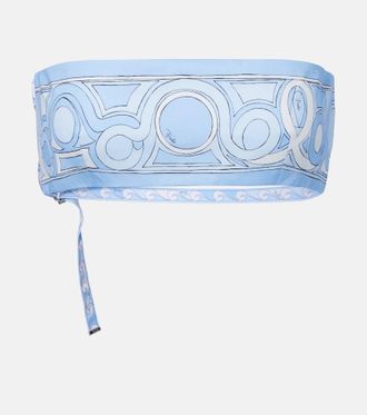 Pucci Top a fascia in cotone con stampa