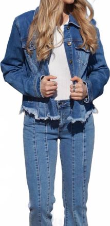 Bianco Penelope Denim Jacket In Medium Blue