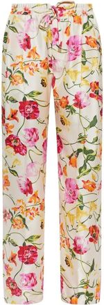 Kenzo Wildflower Zijden Broek - Dames - Wijde Broeken - Veelkleurig - S - Broeken