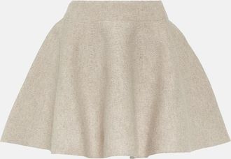 Alaia Flared wool-blend miniskirt