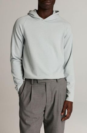 Vince Broken Twill Hoodie in High Rise Blue/off W at Nordstrom, Size Xx-Large