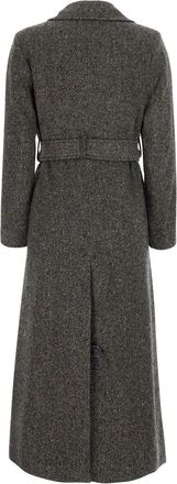 Momoni Womens Coat Grey Wool-Blend