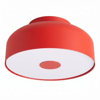 Sollux Lighting Plafone rojo acero/pvc alt. 15 cm