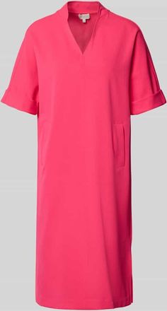 Milano Milano Italy Knielanges Kleid mit Eingrifftaschen in Pink, Gr&ouml;&szlig;e 42